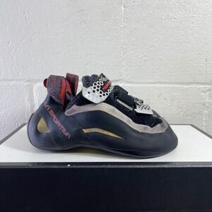 La Sportiva Miura VS Climbing Shoes Black Red Hook & Loop Men's 5.5 Women's 6.5